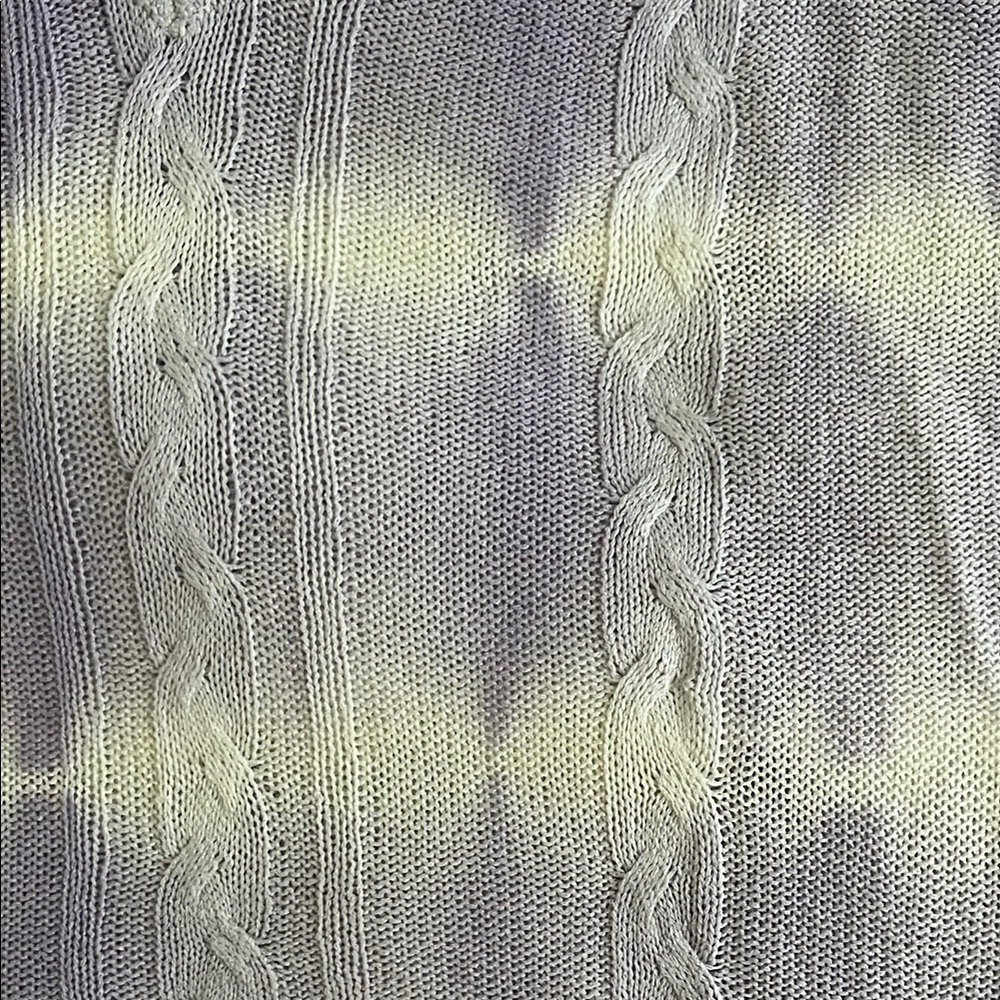 Skye’s the Limit Lavender and White Tie-Dye V-Neck Sweater - Picture 3 of 3